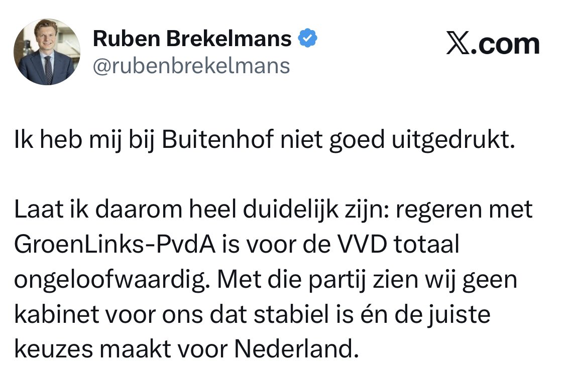 Het komt niet meer goed, niemand gelooft straks de VVD nog.