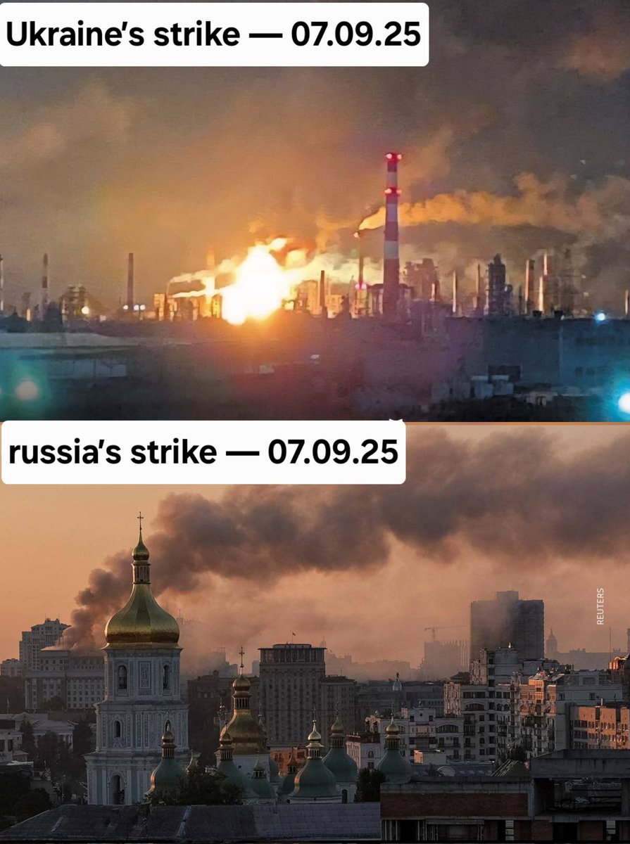 CrimeanVoyager's tweet photo. Feel the difference.

▪️russia invests in terror, killing civilians.
▪️Ukraine invests in justice, striking the war machine. https://t.co/dQX33lI7oz