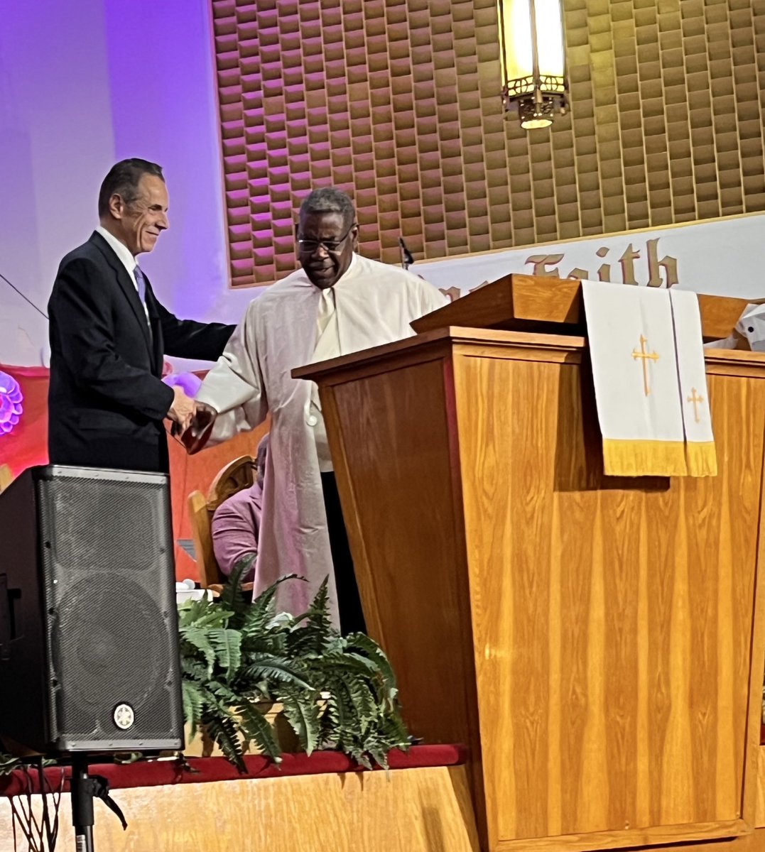 andrewcuomo's tweet photo. This morning, I had the honor of joining the congregations at Calvary Baptist Church and Mt. Pisgah Baptist Church in Queens. Surrounded by faith and community, I discussed my First 100-Day Agenda to restore opportunity, tackle affordability, and improve public safety across NYC.

“Faith without action is dead. We are going to get things done.”

Our city is facing real challenges, but together, with faith and determination, we will rise to the occasion.