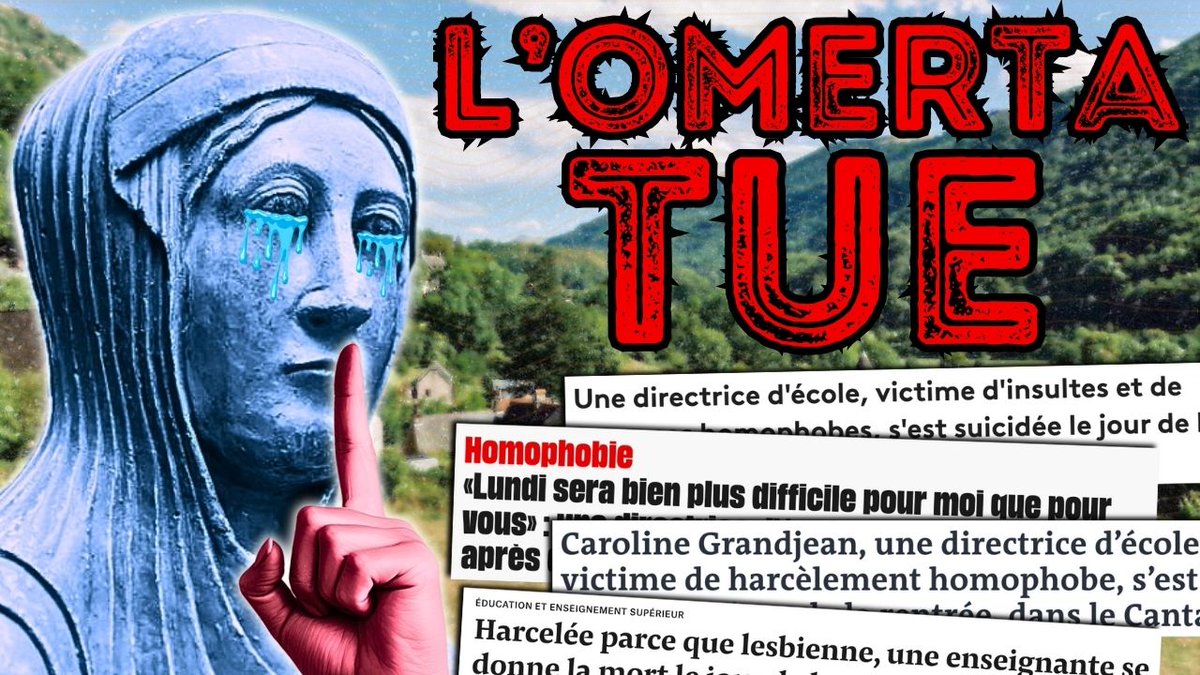 🔴 MOUSSAGES : quand la LESBOPHOBIE et l'OMERTA TUENT

Dans le Cantal, une directrice d'école s'est suicidée suite à des années de harcèlement lesbophobe.
Malgré ses alertes, le rectorat n'a rien fait et le village a encouragé l'omerta.
Analyse d'un engrenage mortel...

⬇️