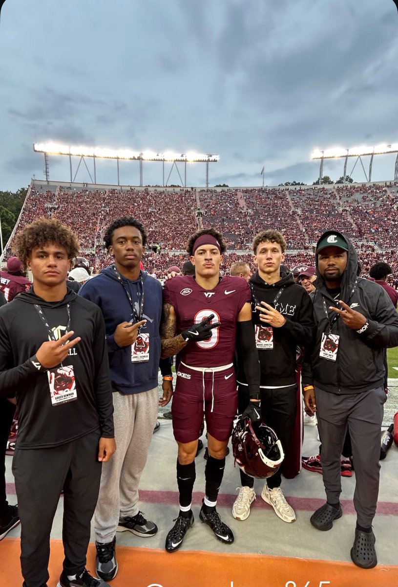 After a great gameday visit and conversation with <a href="/CoachPrioleauVT/">Pierson Prioleau</a> I am blessed to receive an offer from Virginia Tech !! <a href="/Grade_aTraining/">Penn</a> <a href="/PennySmith_/">Smith</a> <a href="/CoachHughes56/">Brent Hughes</a> <a href="/HallsHighSports/">Halls High Athletics</a> <a href="/BuckFitz/">NPA/SUPERMAX 100</a> <a href="/jaxon_rose8/">Jaxon Rose</a> <a href="/ChadSimmons_/">ChadSimmons</a> <a href="/CharlesPower/">Charles Power</a> <a href="/samspiegs/">Sam Spiegelman</a> <a href="/SWiltfong_/">Steve Wiltfong</a> <a href="/TomLoy247/">Tom Loy</a> <a href="/adamgorney/">Adam Gorney</a>