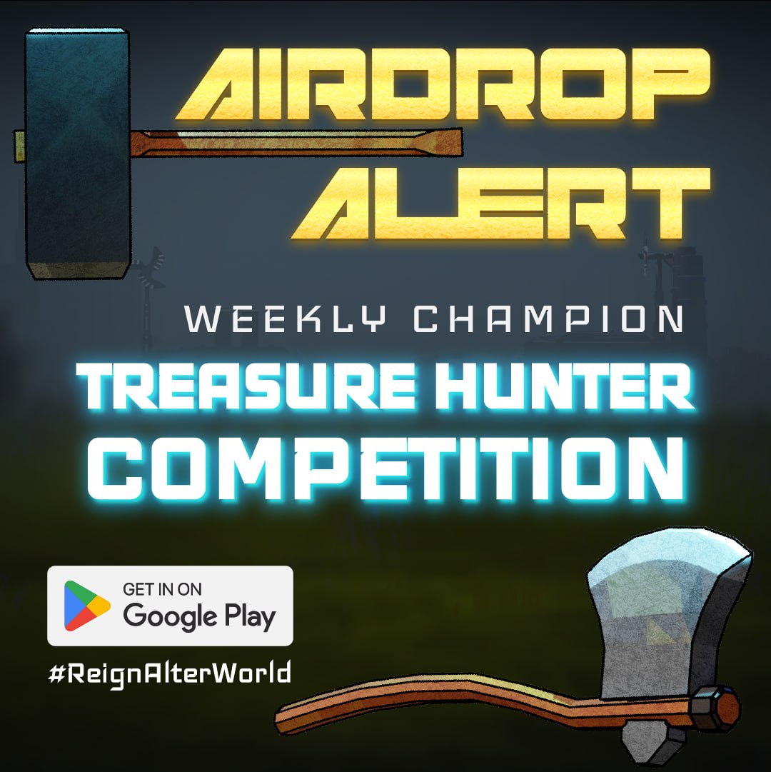 ReignAlterWorld's tweet photo. Join the Treasure Hunter Airdrop Event in @ReignAlterWorld 🏆
Automatically mine & gather resources, earn points, and climb to the top of the leaderboard.

💎 Win airdrops: $U2U + $RAWS + $ROOT Ticket  and more exclusive  in-game rewards.
🔥 Don't forget sign/join from the leaderboard menu, play, and rise as the champion.

Follow #RAWCommunity and survive the adventure together 
👾 Discord: https://t.co/MXxAgcJrku
💬 Telegram: https://t.co/OUgAPaHDfc

#AirdropAlert #RAWSAirdrop #GameFi