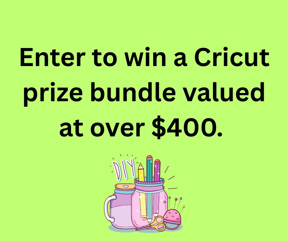 Cricut Sweepstakes: Enter to win a Cricut prize bundle valued at over $400. 
Enter Now: sweepsadvantage.com/cricut-sweepst…