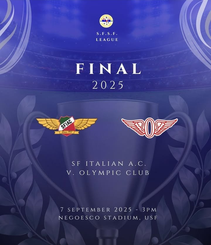 SFSFL Playoff Final 
3pm Sunday 7 September 
Negoesco Stadium USF