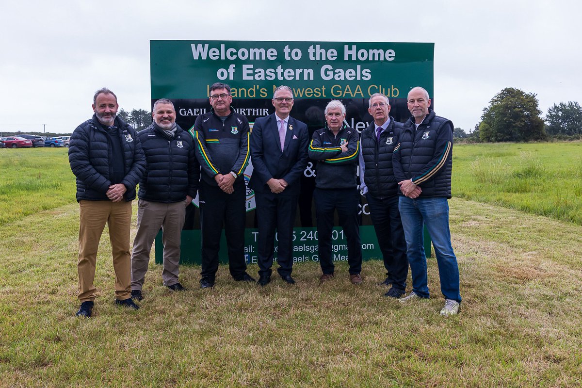 Thanks to Uachtarán <a href="/officialgaa/">The GAA</a> Jarlath Burns for visiting our young club today … a day that will forever be remembered by all at Eastern Gaels. 

Go raibh míle maith agat. 💚💛
