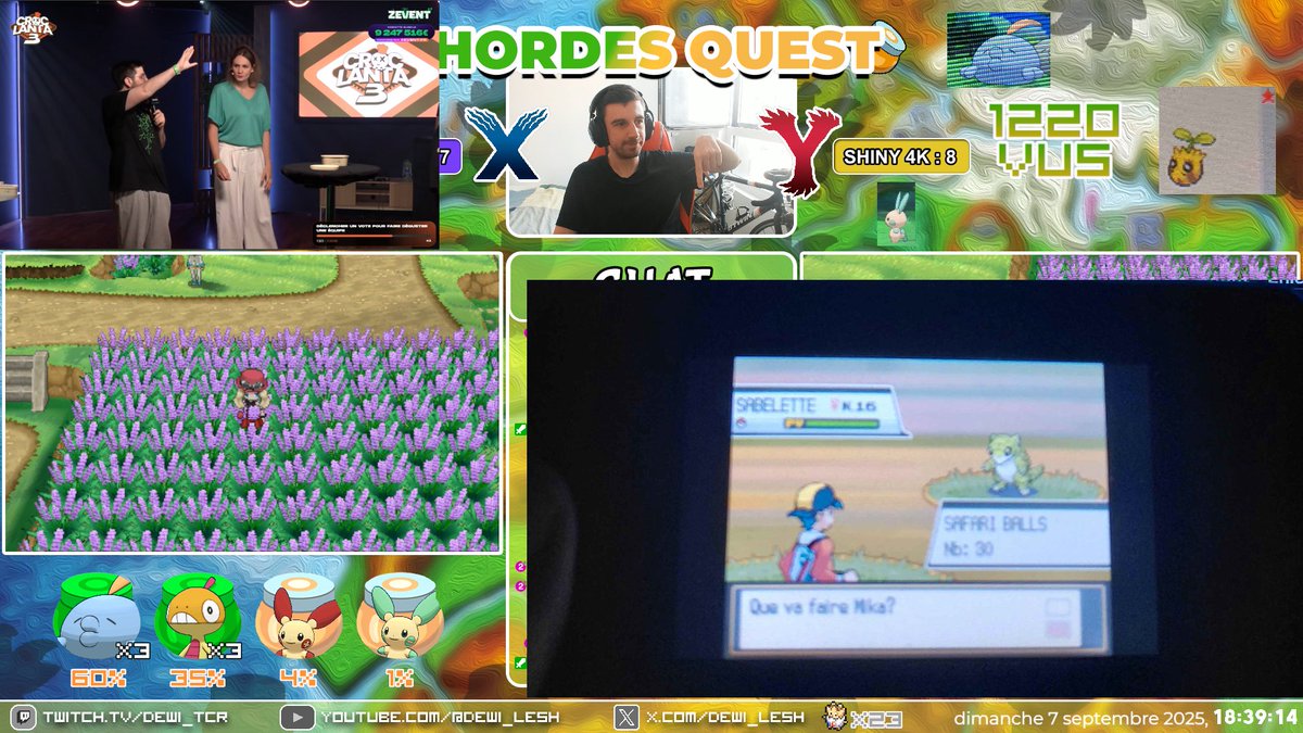 14e Shiny Full Odds 1/8192 pour le #ZEVENTSHINY d'un viewer du nom de Mika !

Sabelette shiny au safari, capturé en plus !

On continue de faire grimper la cagnotte !