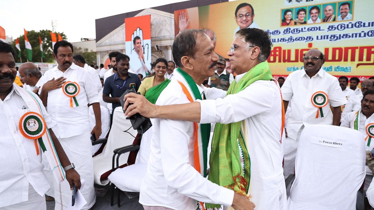 A powerful and defining message echoed at the massive Vote Chori Gaddi Chhod rally in Tamil Nadu BJP cannot be allowed to murder democracy through vote theft and manipulation.

Every stolen vote is not just a number, it is the theft of a citizen’s dignity, dream, and decision. If