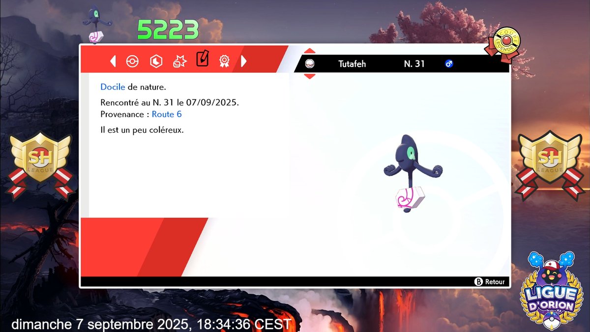 Tutafeh de galar shiny!!! ✨✨✨
Il était temps qu'il tombe celui-ci ! probalement le dernier de la ligue d'<a href="/OrionShiny/">Orion ☆ Shiny Hunting ✨</a> mais on va tout donner jusqu'a la fin ! 
5223 rencontres sur la route 6 de épée ✨
#SHLCUP3 #SHLS11 #PokemonSwordShield #shiny #shinyhunt #LDO