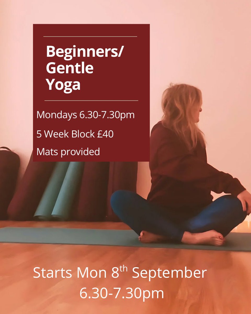 Absolute__Yoga's tweet image. Last call for Sept beginners yoga course ❤️

Small group ✔️ 
Friendly ✔️ 
Supportive ✔️ 
Mats provided ✔️ 
Not hot ✔️ 
£40 for 5 weeks ✔️ 

I’d love for you to join me for this gentle introduction to yoga and/or our studio ❤️

goteamup.com/p/4449558-abso…