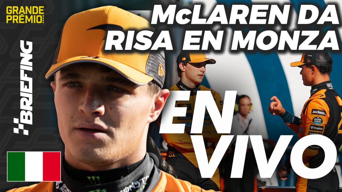 BRIEFING EN VIVO

Sumate al debate con lo que dejó el #ItalianGP con el triunfo de <a href="/Max33Verstappen/">Max Verstappen</a> y la polémica entre los pilotos de <a href="/McLarenF1/">McLaren Mastercard Formula 1 Team</a>, con <a href="/OscarPiastri/">Oscar Piastri</a> dejando pasar a <a href="/LandoNorris/">Lando Norris</a> por un error en boxes.

Estamos con <a href="/Nieto_motor/">Esteban Nieto</a> y <a href="/jp_otrosky/">Juan Pablo Otrosky 🇦🇷🏁</a>
youtube.com/live/6TD3b-RWT…