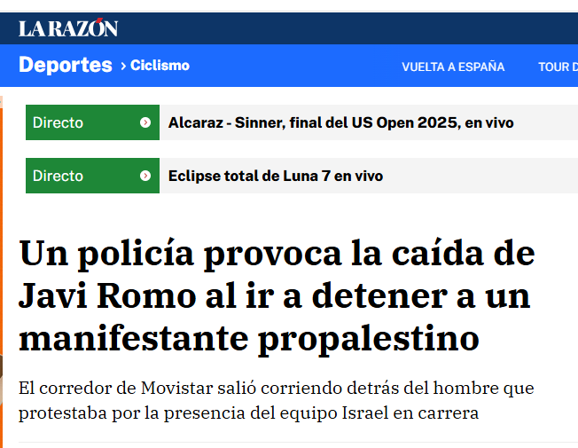 Asombrosamente es La Razón la que ha puesto bien el titular. Ha sido el policia. Estaría un periodista de guardia de domingo en este medio.