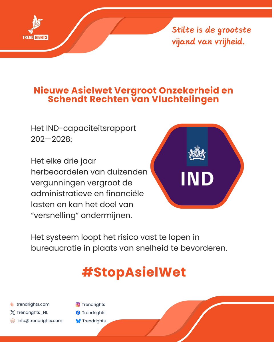 📌 Het IND-capaciteitsrapport 2025-2028: Het elke drie jaar herbeoordelen van duizenden vergunningen vergroot de administratieve en financiële lasten en kan het doel van “versnelling” ondermijnen. 

📍Het systeem loopt het risico vast te lopen in bureaucratie in plaats van