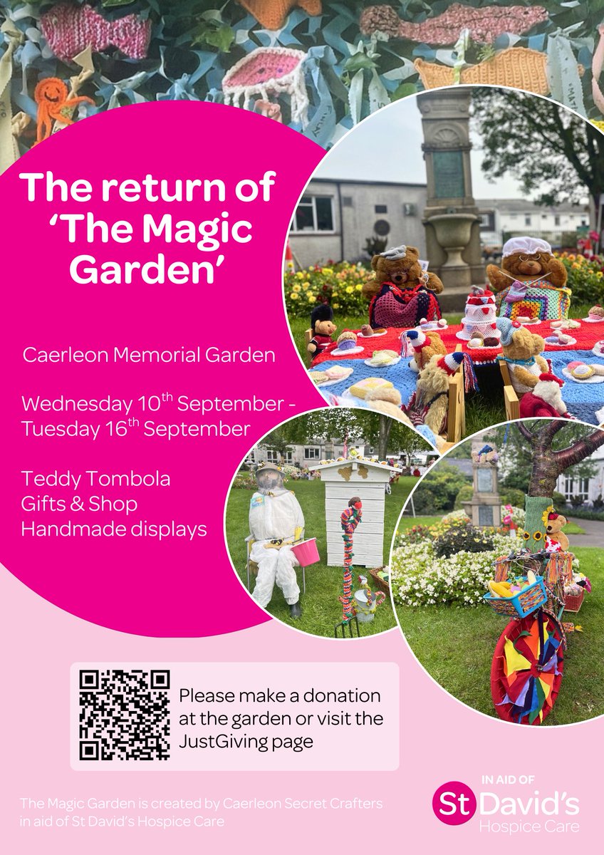 Not long to go until the return of 'The Magic Garden' 🧸 🌟 
Lovingly hosted to raise vital funds for St David's Hospice Care 💛 

Make sure to visit and enjoy the spectacular displays and stalls on offer! 👇