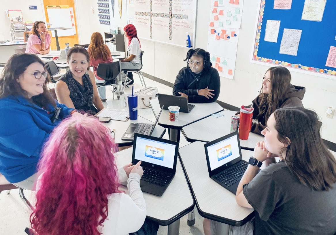 Today Mrs. Sadler &amp; students in the early childhood education class invited SBO staff to participate in the “A is for All of Us” book fair.  The students presented their self created ABC flip books and discussed the process of creating age appropriate early childhood books! ❤️💙