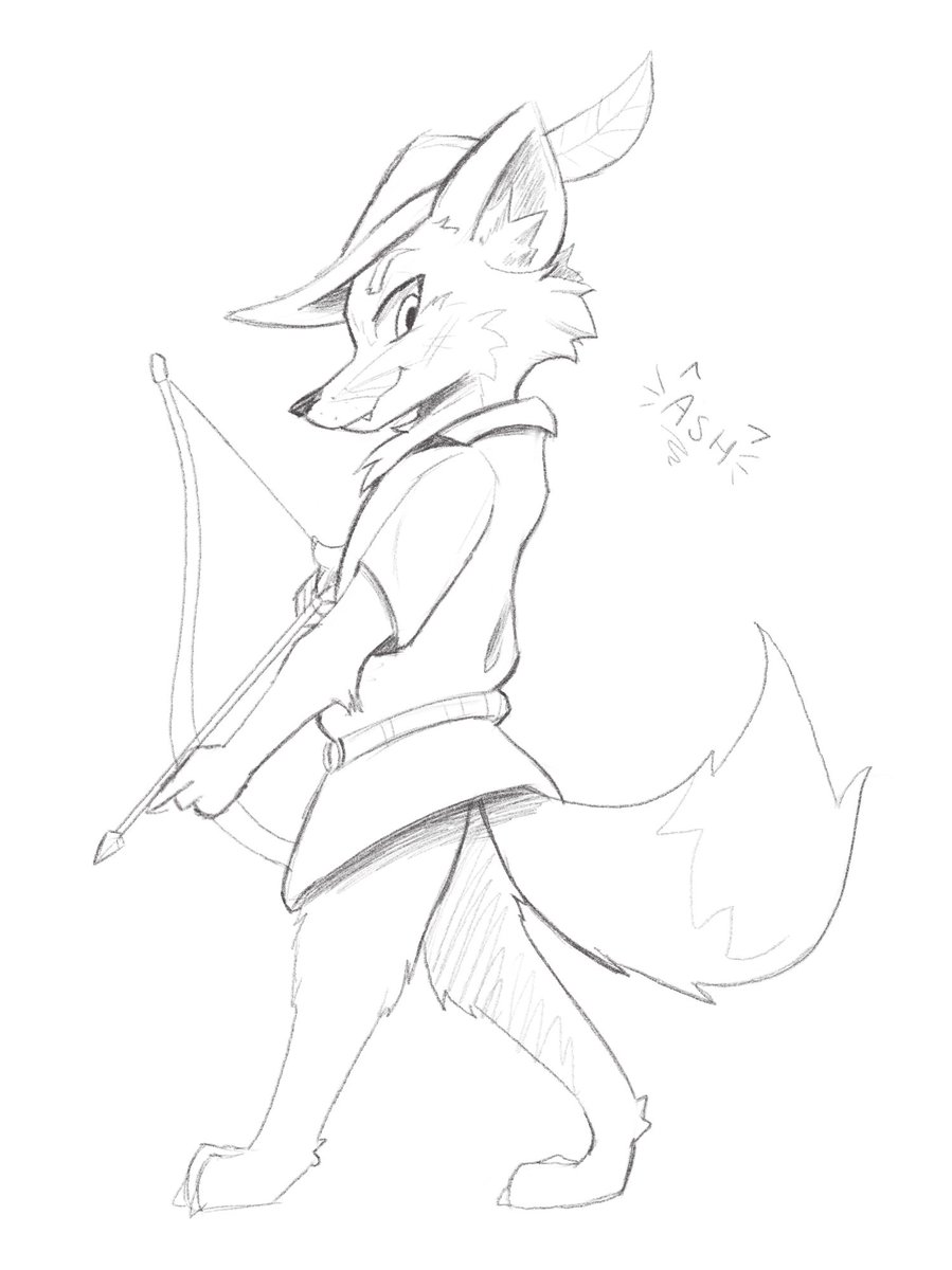 Robin Hood sketch :3  (wip) #robinhood #fox #sketch #fanart #furry #furryartist