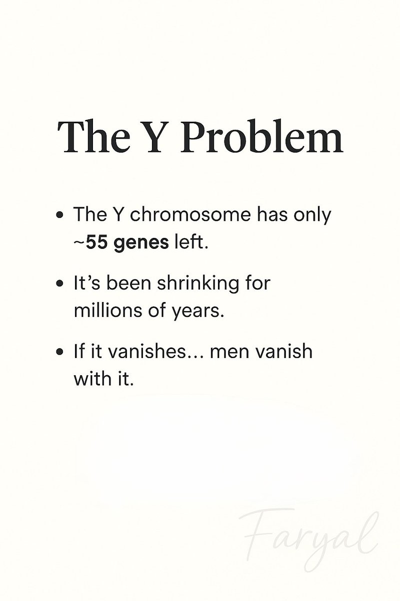 ShabanaFaryal's tweet image. Reminder: The egg chooses. The sperm is just delivery. If the Y taps out, women won’t.

#FutureOfHumanity #MenOptional