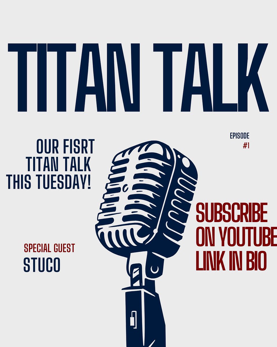 stcssSC's tweet image. Check the youtube for our first Titan Talk of the year this Tuesday! 
Make sure to subscribe so you don’t miss any! 

m.youtube.com/@STCSSTitanTalk