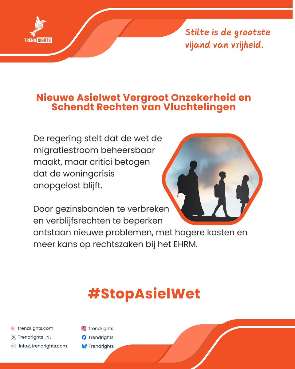 📌De regering stelt dat de wet de migratiestroom beheersbaar maakt, maar critici betogen dat de woningcrisis onopgelost blijft. 
📍Door gezinsbanden te verbreken en verblijfsrechten te beperken ontstaan nieuwe problemen, met hogere kosten en meer kans op rechtszaken bij het EHRM.