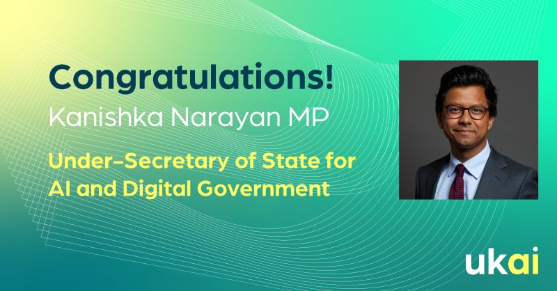 Congratulations to <a href="/KanishkaNarayan/">Kanishka Narayan MP</a> on becoming Parliamentary Under Secretary of State at <a href="/SciTechgovuk/">Department for Science, Innovation and Technology</a>. VC and civil service experience, plus All Hands on Tech in Glamorgan – he has demonstrated real sector insight. <a href="/UKAIofficial/">UKAI</a> looks forward to working with him.
