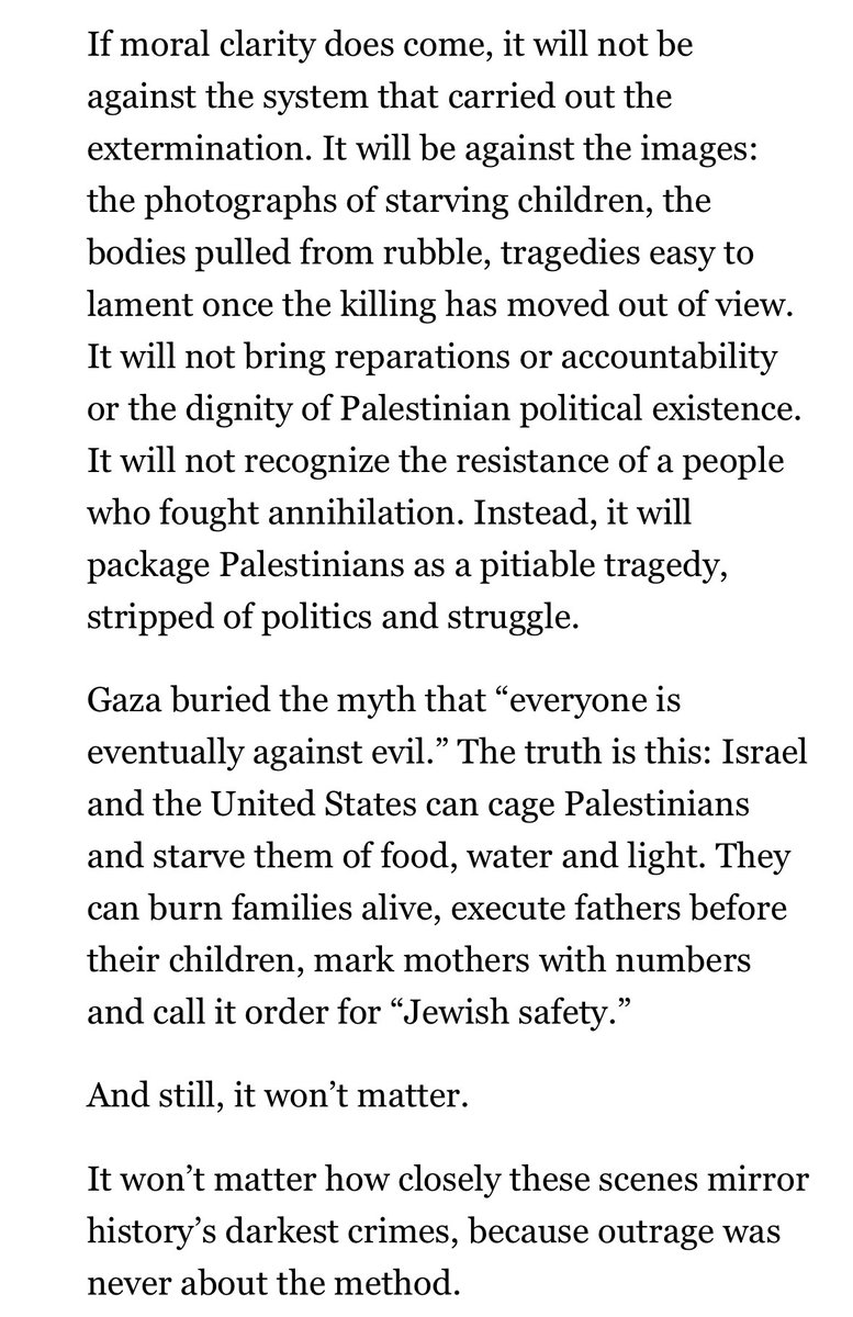 My piece for Rolling Stone MENA, on how Gaza buries the myth that everyone eventually and inevitably comes to stand against the evil of their time. 

mena.rollingstone.com/politics/comme…