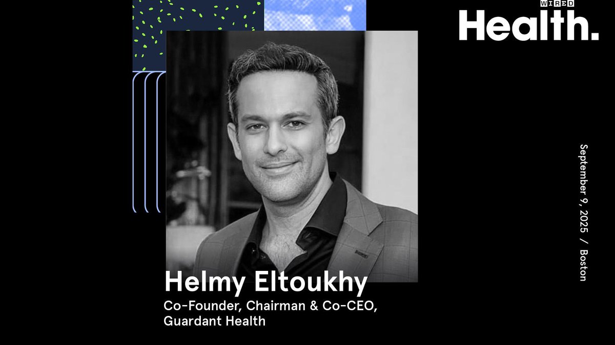 WIRED's tweet photo. The future of cancer care is here.

Next week at  WIRED Health, @GuardantHealth CEO Helmy Eltoukhy joins WIRED to discuss liquid biopsies, blood tests that detect cancer early and speed up treatment.
https://t.co/WVXxfREsnI https://t.co/4nyJ5S55R9