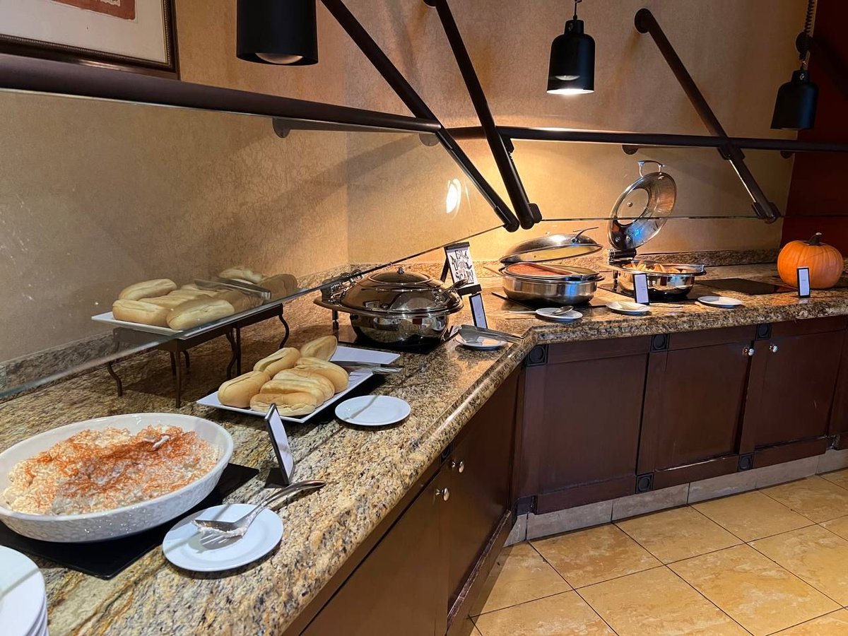 Hungry? The hotel is offering their lunch buffet again today! $15 in the hotel restaurant!