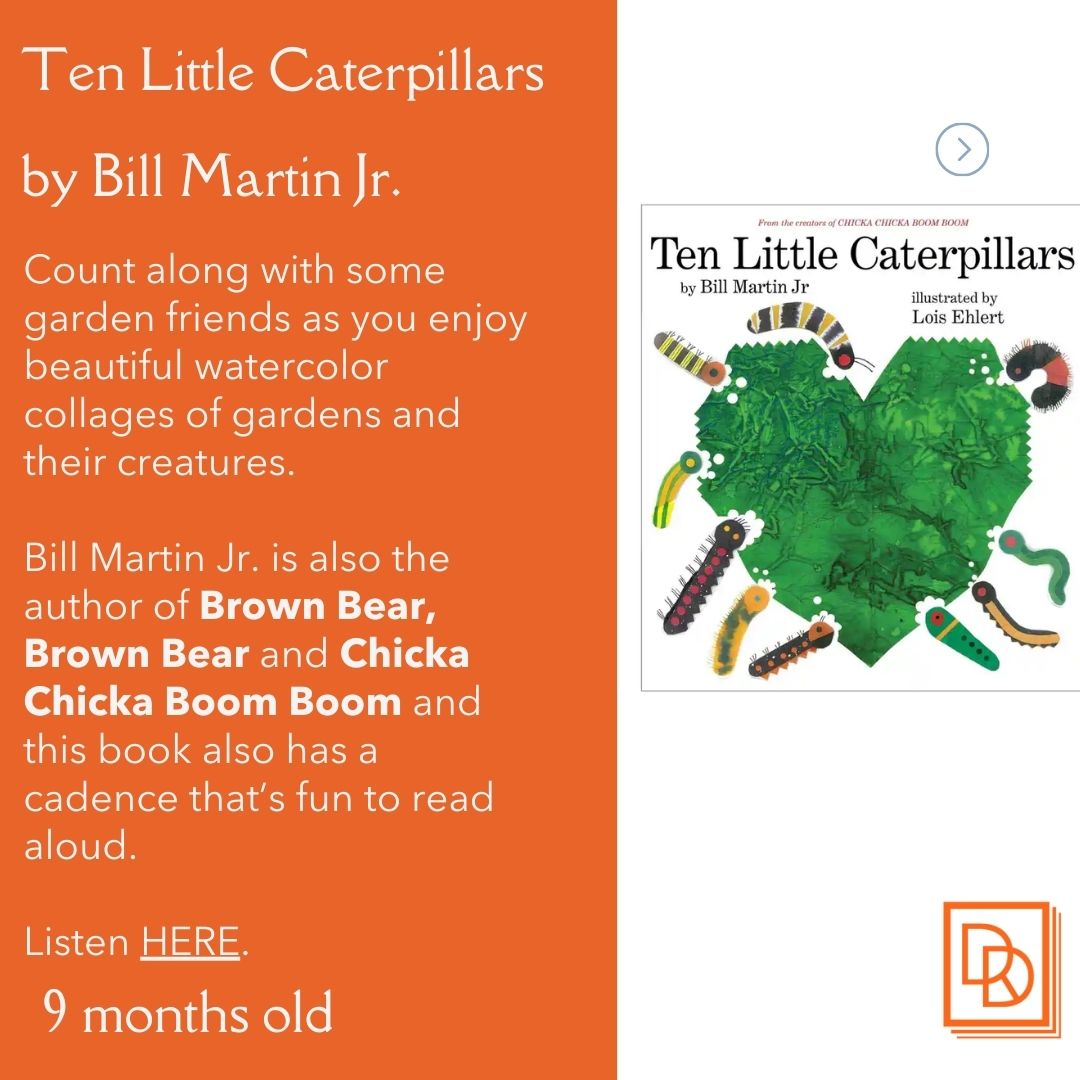 DDReading's tweet image. Prescription for Reading #2 for September 2025! Ages 6-12 months.
Learn more at ow.ly/WuQy50WSKqN.
Ten Little Caterpillars: ow.ly/GFe850WSKqI
#booksforkids #books #parenting #kids