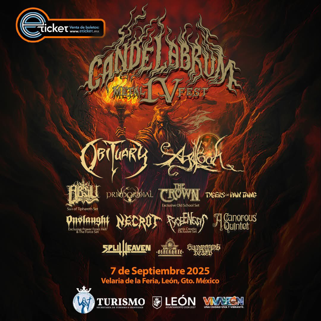 ¿Listos para el segundo día de Candelabrum Metal Fest? Nos esperan señoras bandotas. See you there 🔥💀