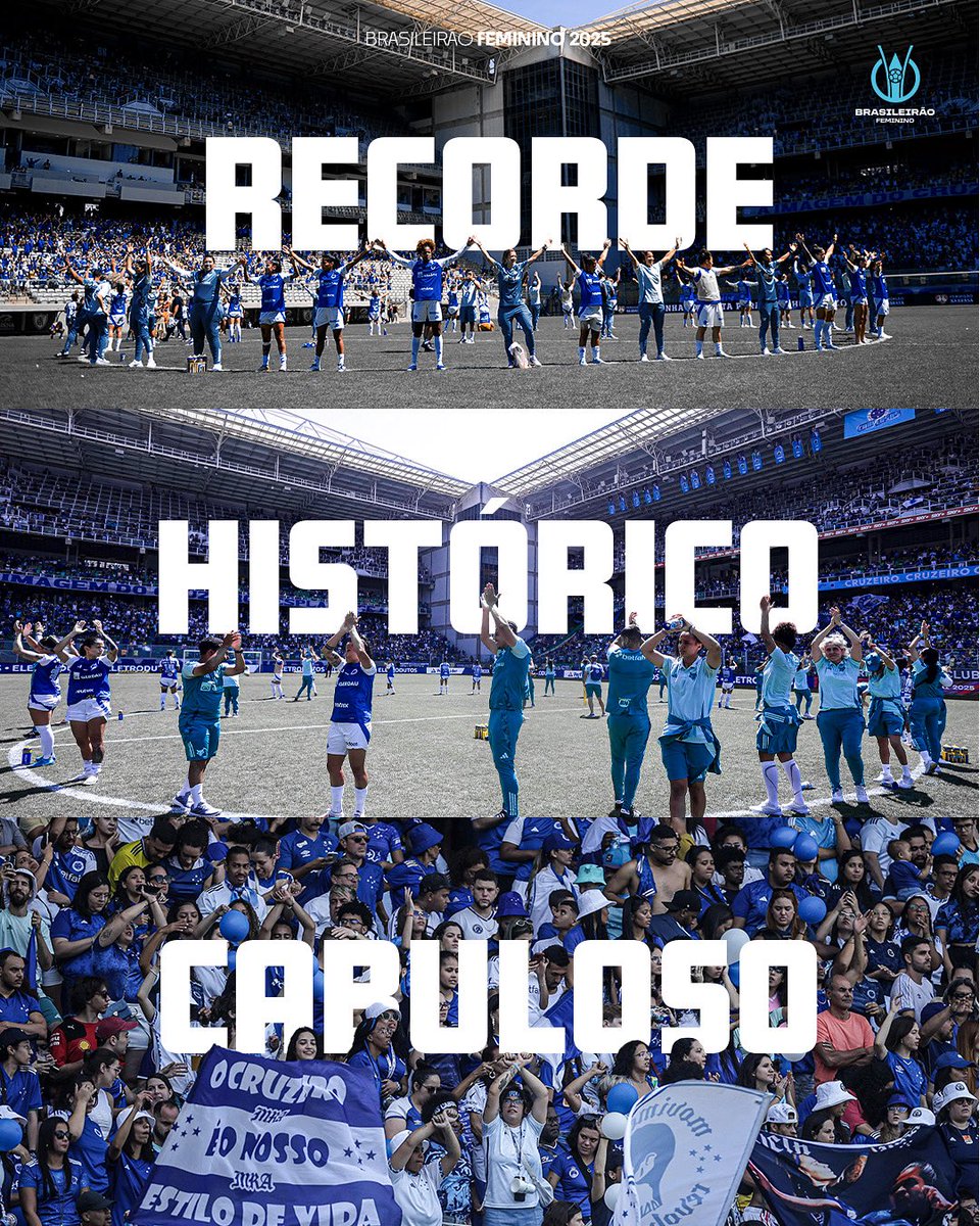 💙 A Nação Azul mostrou sua grandeza. Hoje, a história do #BrasileirãoFeminino ganhou um capítulo inesquecível.

📸 Staff Images Woman | CBF