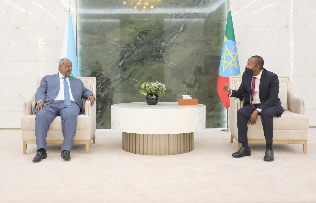 Ismail Omar Guelleh (@ismailoguelleh) on Twitter photo President Guelleh attends the CARICOM-Africa and the African Climate Summits in Addis-Abeba.
The visit includes talks with PM <a href="/AbiyAhmedAli/">Abiy Ahmed Ali 🇪🇹</a>, strengthening Djibouti-Ethiopia ties and attending the inauguration of the Grand Ethiopian Renaissance Dam. President Guelleh attends the CARICOM-Africa and the African Climate Summits in Addis-Abeba.
The visit includes talks with PM <a href="/AbiyAhmedAli/">Abiy Ahmed Ali 🇪🇹</a>, strengthening Djibouti-Ethiopia ties and attending the inauguration of the Grand Ethiopian Renaissance Dam.