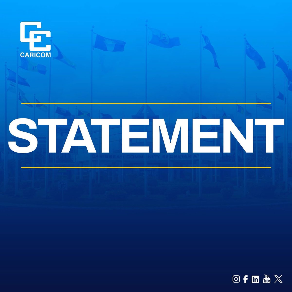 STATEMENT FROM THE CARIBBEAN COMMUNITY | DRAFT UNSC RESOLUTION ON INCREASED SECURITY ASSISTANCE FOR HAITI

The Caribbean Community (CARICOM) notes with great interest and anticipation the recent tabling of a draft United Nations Security Council resolution by the penholders, the