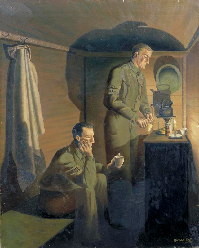 Home Guard brewing tea just before dawn (1941).

#goedemorgen ☕️

🎨 Michael Ford