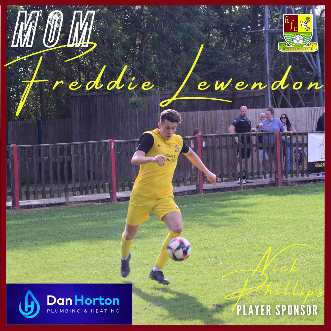 The MOM for yesterday, as chosen by you is...🥁

@F_lewendon07! 👏 
His 2nd of the season from 7 starts! Sponsored by <a href="/NickPhilli65907/">Nick Phillips</a> 🔴🟢

#HolyportFC #uptheport #MOM #comcofl #proudtobeseen #sponsorship #jpjhphotography #summerleaze <a href="/dan/">dan</a>.hortonPH
