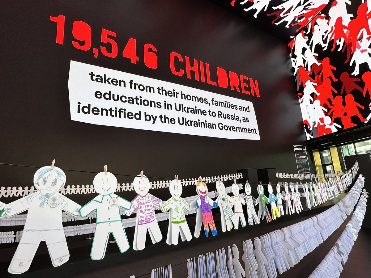 Honoured to partner with <a href="/WarChildUK/">War Child UK</a> on their incredibly moving exhibition on the plight of the stolen children of Ukraine &amp; to be there at the  opening today w three of those children who have since been returned home. Their bravery is immense. #ReturnEveryChild