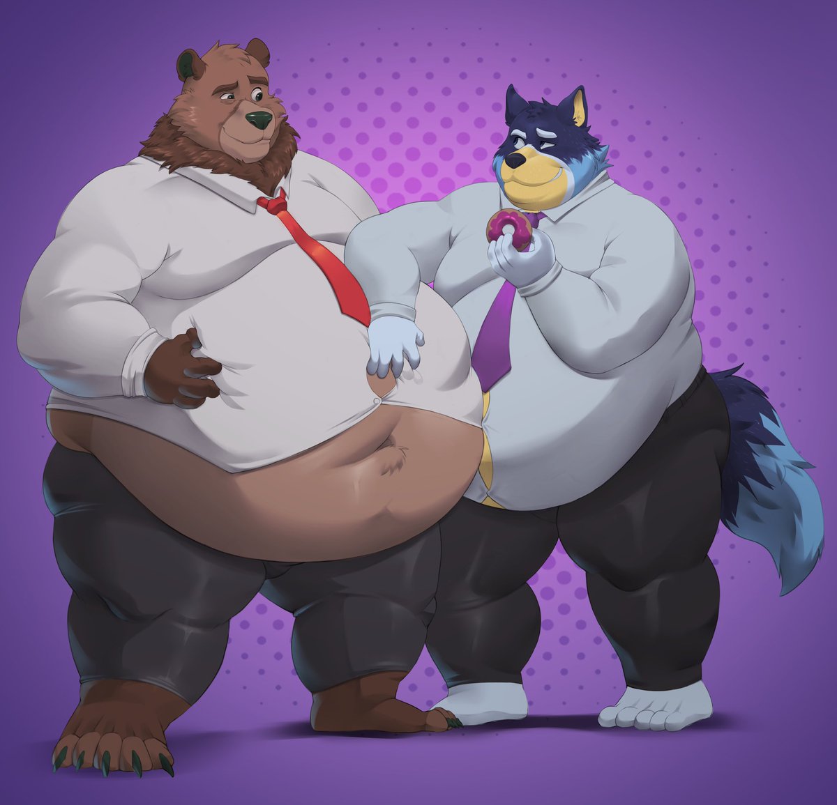 Bandit has been really pushy about these hourly snacking for months now…. 

🖌️ : <a href="/Z4ckW0lf/">🎄Zack Wolf 🎄 (COMMS CLOSED 4/4)</a> 

Ty again!