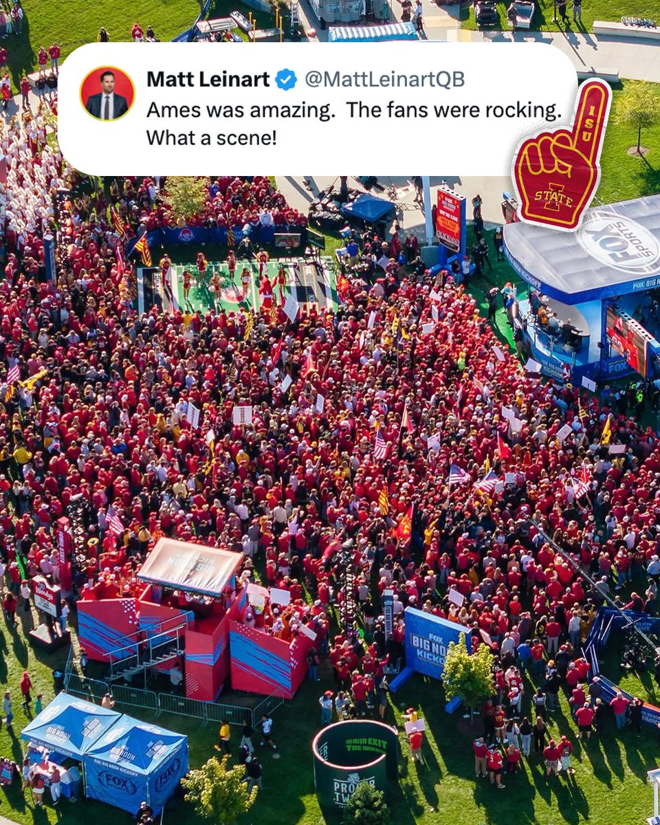 We ❤️ Ames, IA 🌪️

📸: <a href="/CycloneFB/">Iowa State Football</a>
