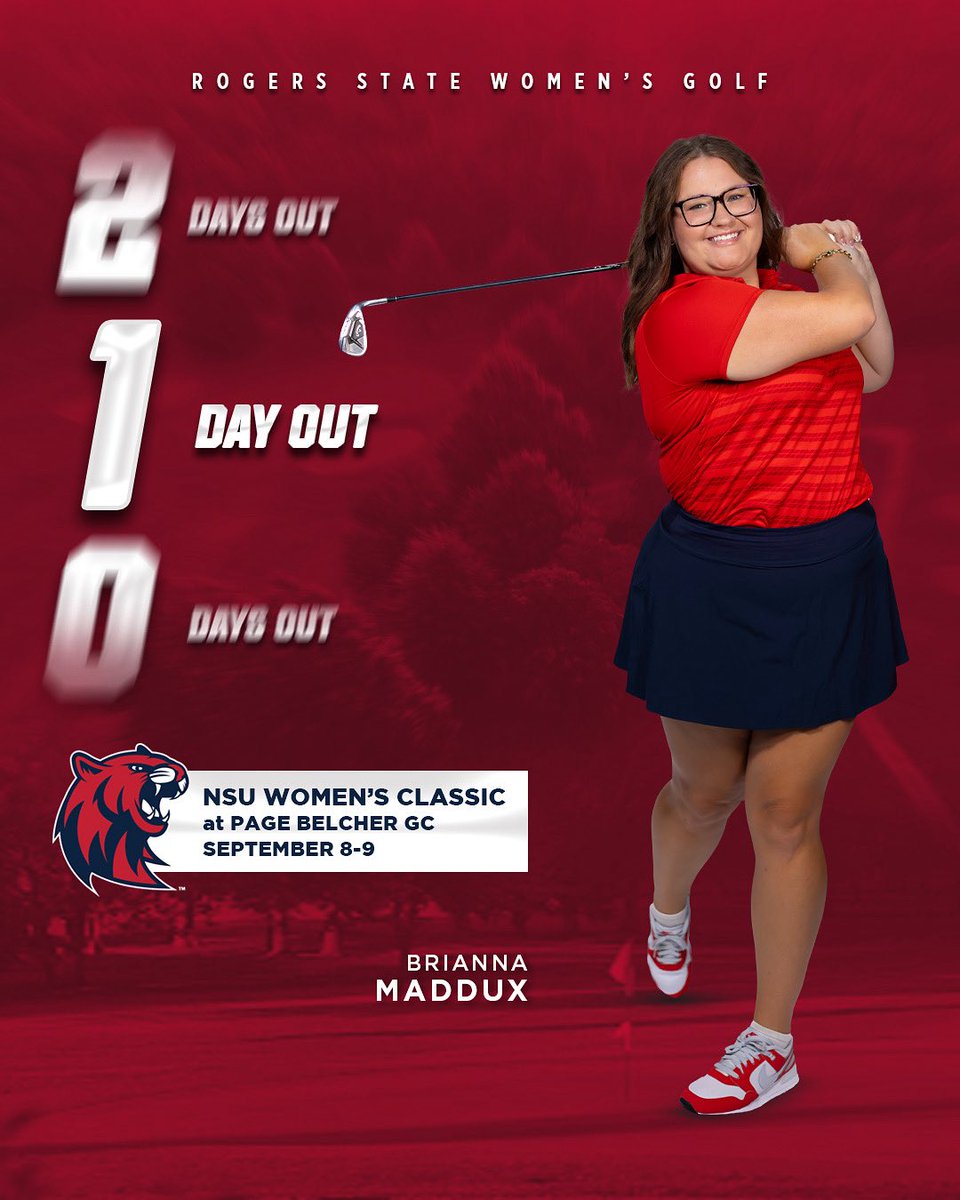 rsuwgolf's tweet photo. 1️⃣ day until the first official tee time of the season in Tulsa, OK! ￼🏌️‍♀️

#BacktotheHill https://t.co/x7DQoJY4XD