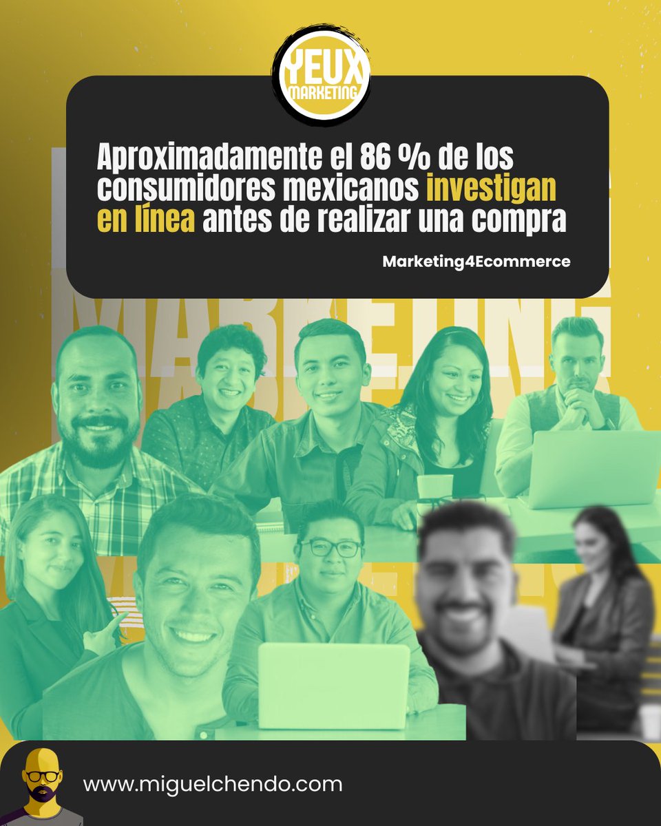 Antes de vender, tienes que estar presente donde tu cliente busca.
📊 El 86 % de los consumidores mexicanos investigan en línea antes de comprar.
Visita mi blog y lee artículos sobre cómo puedes lograr que tu negocio aparezca en ese momento clave.

👉 miguelchendo.com/blog