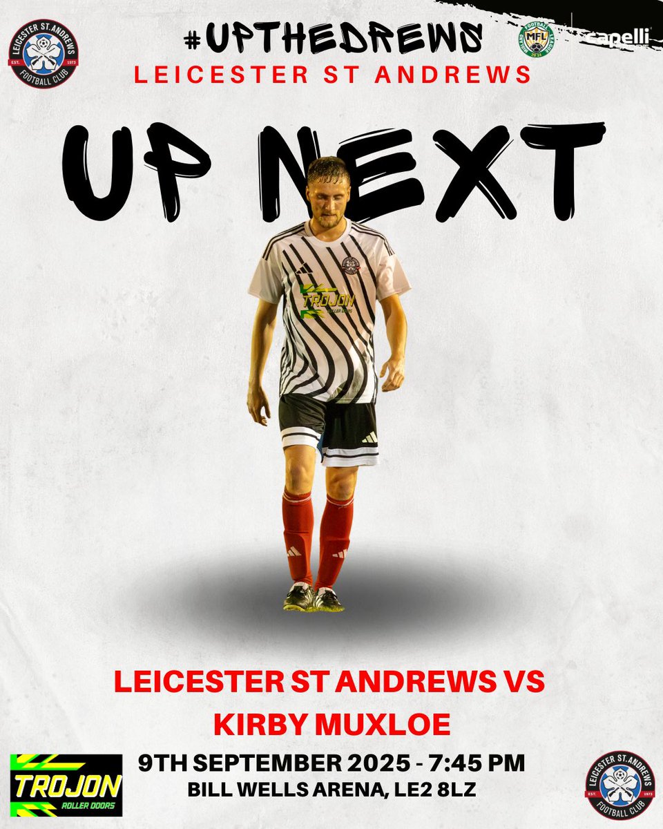UP NEXT | Leicester St Andrews vs Kirby Muxloe

After our successful victory against Cradley Town on Saturday, we will host Kirby Muxloe under the lights!

Good luck lads!