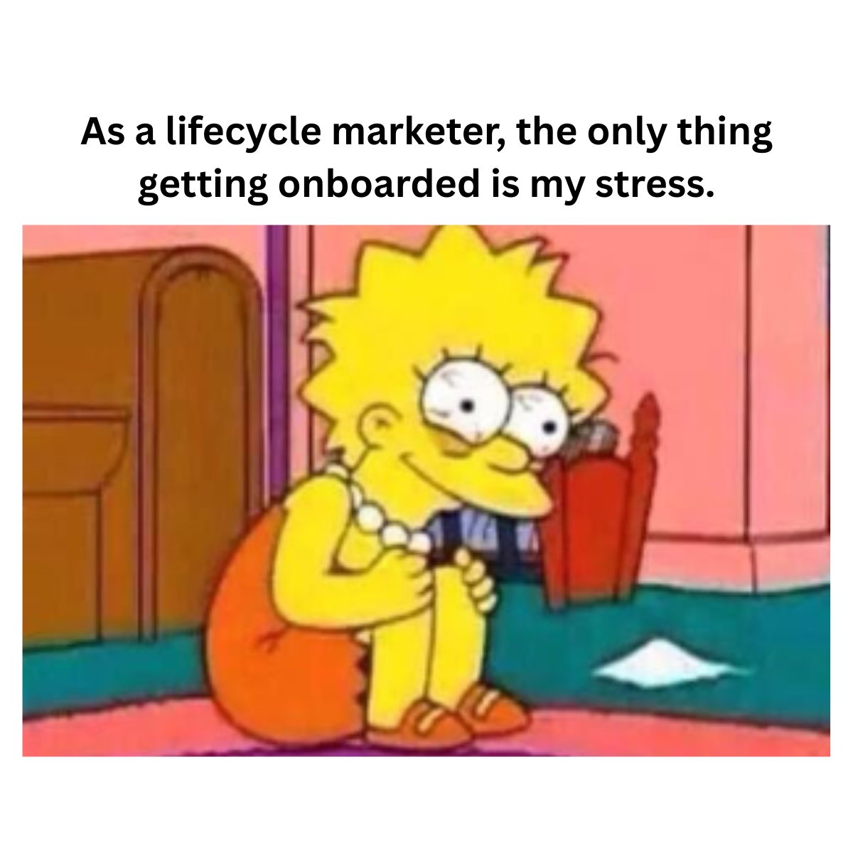 Questera AI (@questeraai) on Twitter photo Lifecycle marketers don’t just onboard users… we onboard stress, too 
But with the right tools, it doesn’t have to feel this way
#Memes #Marketing #lifecyclemarketing #marketingmemes Lifecycle marketers don’t just onboard users… we onboard stress, too 
But with the right tools, it doesn’t have to feel this way
#Memes #Marketing #lifecyclemarketing #marketingmemes