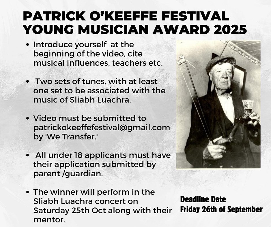 Patrick O'Keeffe Traditional Music Festival tweet media