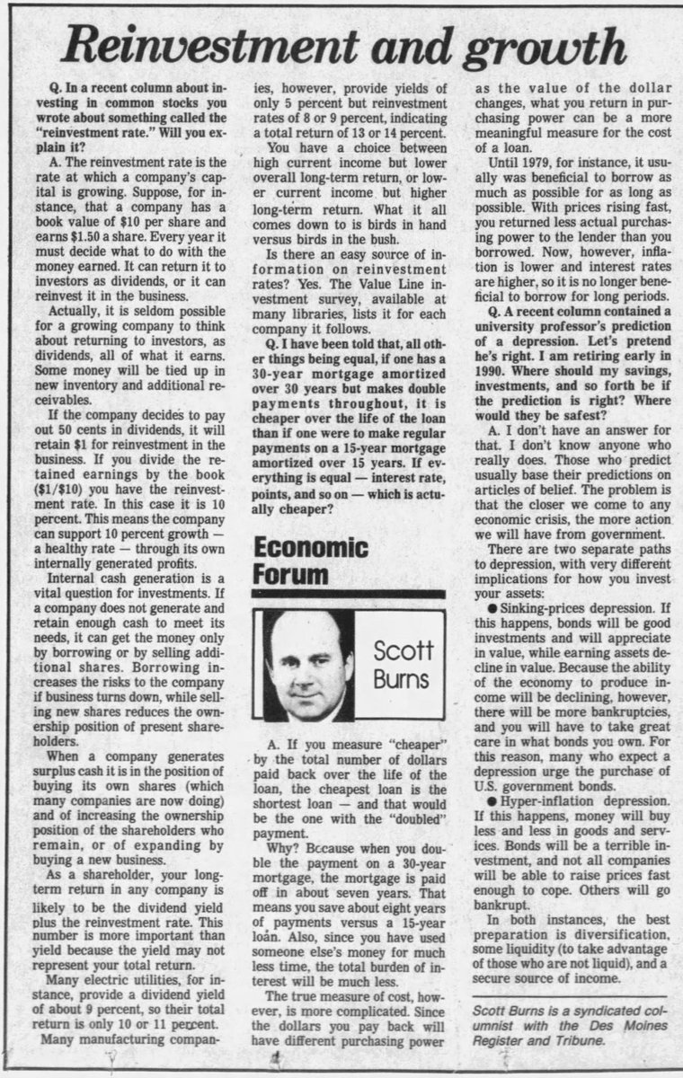 Reinvestment and Growth