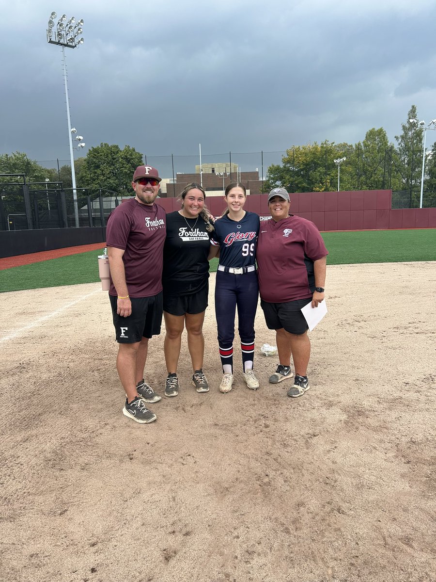 Thank you <a href="/FordhamSoftball/">Fordham Softball</a> for having me at camp yesterday!  I really enjoyed getting to learn from all of the players and the coaching staff.  I hope that I can come back soon! 
<a href="/16GloryNational/">VA Glory 16u National - Christiansen/Bronowicz</a> <a href="/VAGloryFP/">VA Glory Fastpitch</a> <a href="/thecolinchrist/">Colin Christiansen</a> <a href="/kelly_bronowicz/">Kelly Shipman-Bronowicz</a> <a href="/SuzyWillemssen/">Suzy Willemssen</a> <a href="/BlackCatFP/">Black Cat Fastpitch</a> <a href="/D1Softball/">D1Softball</a>