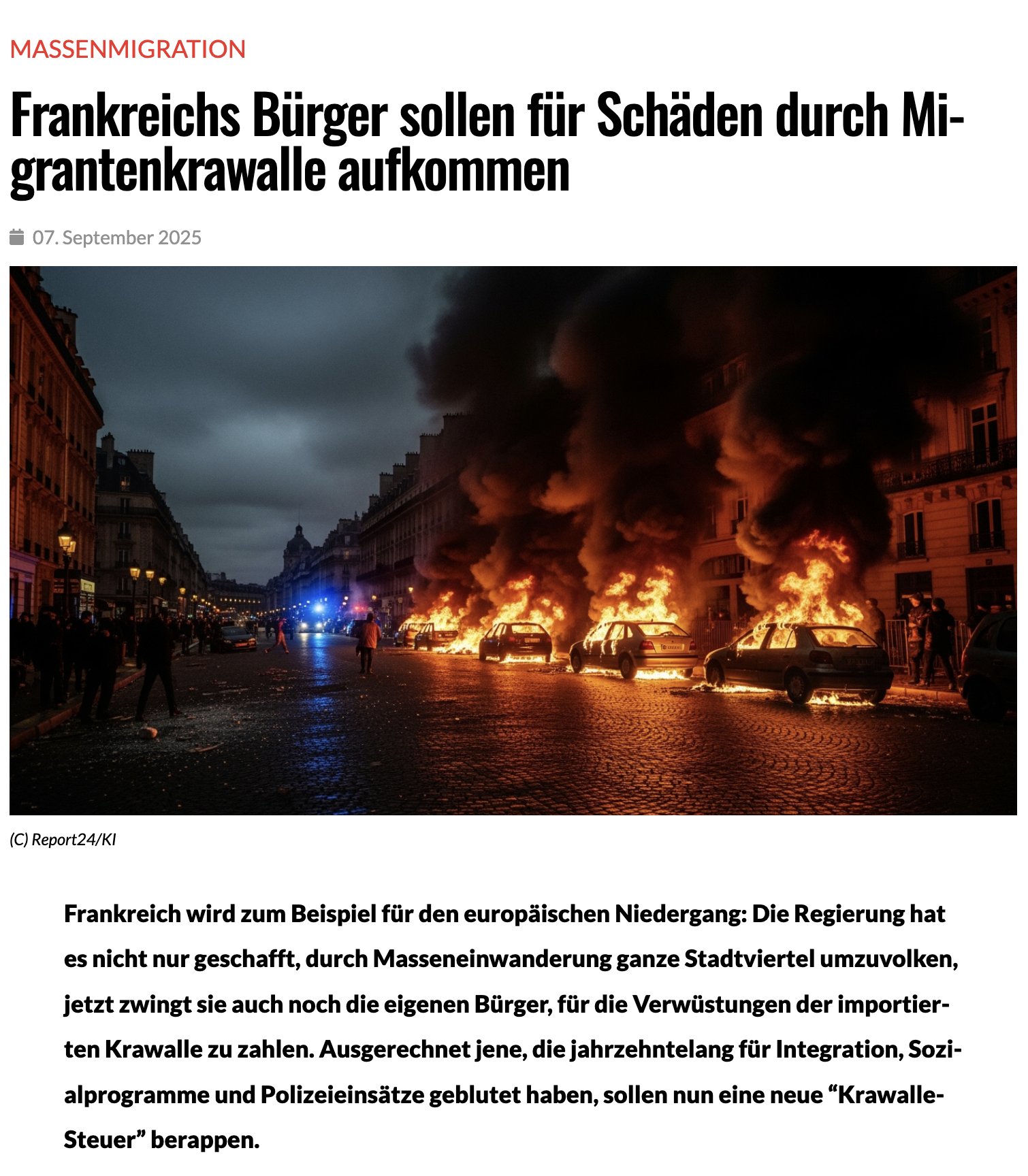 Ein klein Vorgeschmack für uns. Frankreich plant die französische Regierung, eine verpflichtende “Kr...