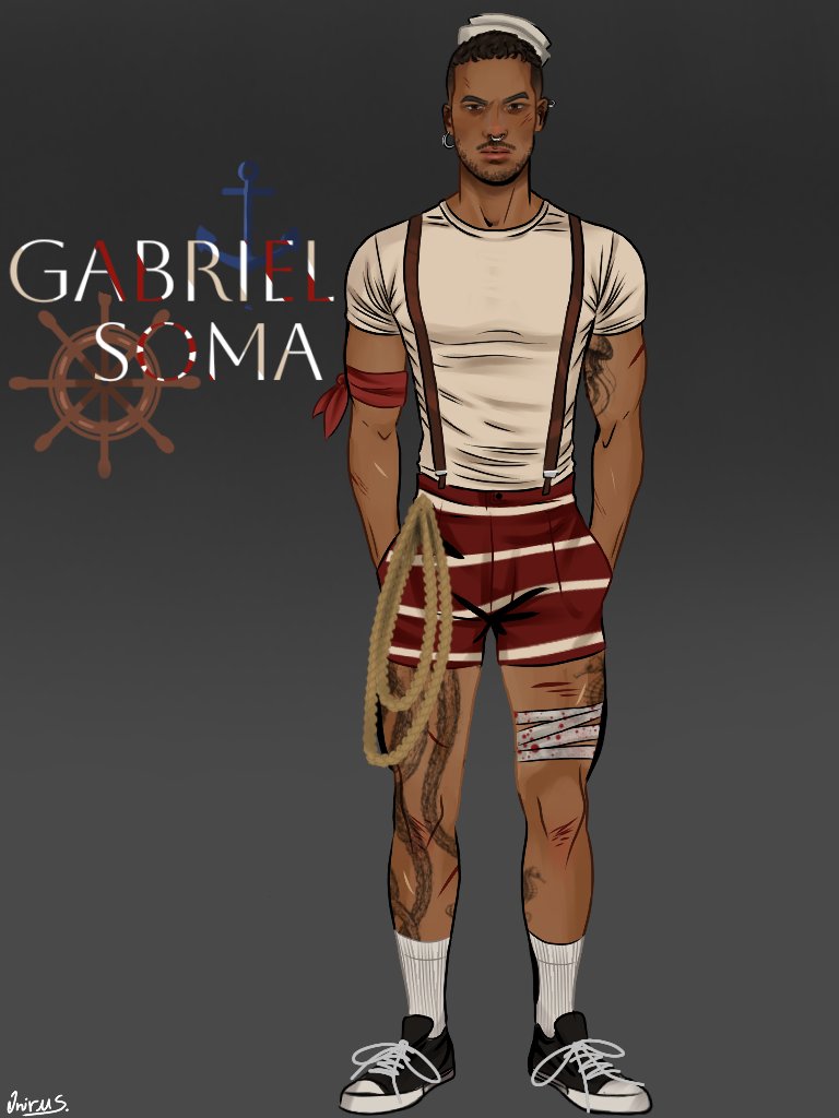 Onirus_n's tweet image. Heritage of the Sea 
Concept for Gabriel Soma🤍

&quot;Lost between tides of the memory of a home that was never truly his. The ocean reminds him he has always been an outcast, a body out of place, yet resilient against the current.&quot;
#DeadbyDaylight #dbd #dbd自己紹介カード