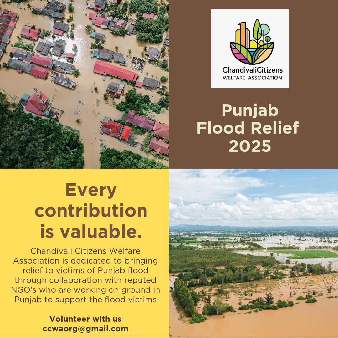 ChandivaliCCWA's tweet photo. Chandivali Citizens Welfare Association is dedicated to bringing relief to victims of Punjab flood through collaboration with reputed NGO's who are working on ground in Punjab to support the flood victims

@khalsaaid_india @Hemkunt_Fdn 
#punjabflood2025 https://t.co/rKBhjUa4AR