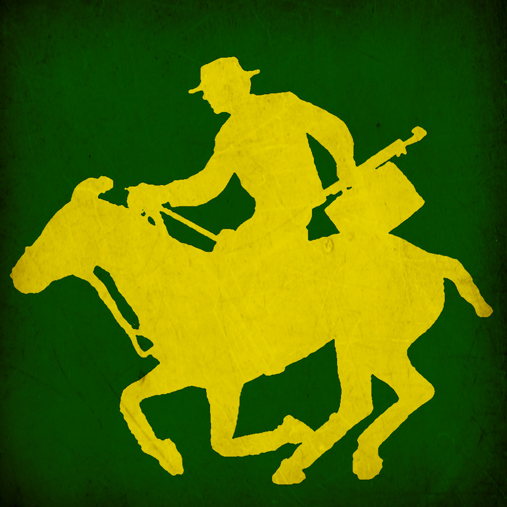 Polo? It was cheaper on a bicycle but more fun on horses. It's all in the book.  stewartcopeland.net
And yes this is part of the logo.