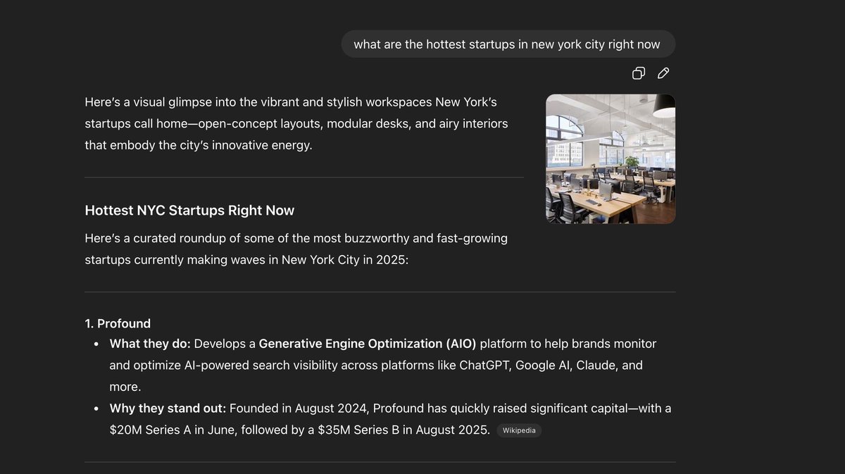 fun to see <a href="/tryprofound/">Profound</a> is def dogfooding their own product haha