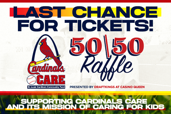 The jackpot is nearly $50,000! Get your Cardinals Care 50/50 Raffle tickets before the end of the 7th inning during today’s game for your chance to win big!

💰: cardinals.com/5050