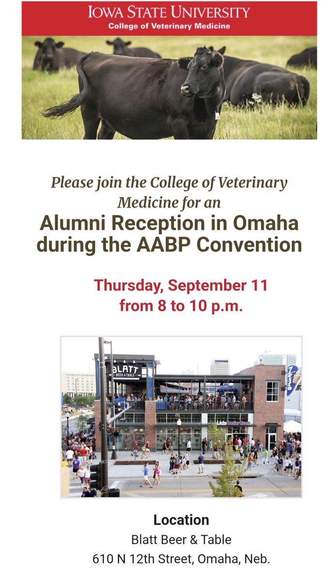 Headed to AABP this week? Join us Thursday night in Omaha! #developdiscoverdeliver